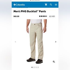 Columbia Mens bucktail pants